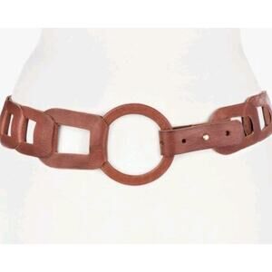 Brave Leather Belt Brown Circle Ring Made in Canada Women S Western
